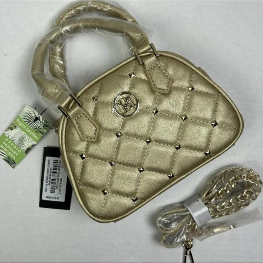 Studio Badgley Mishka Vegan Leather Dome Crossbody Hand Bag with studs